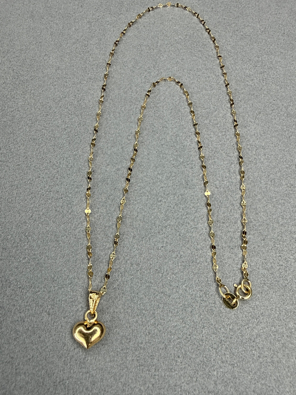 Dije corazón pequeño Italiano especial 18k