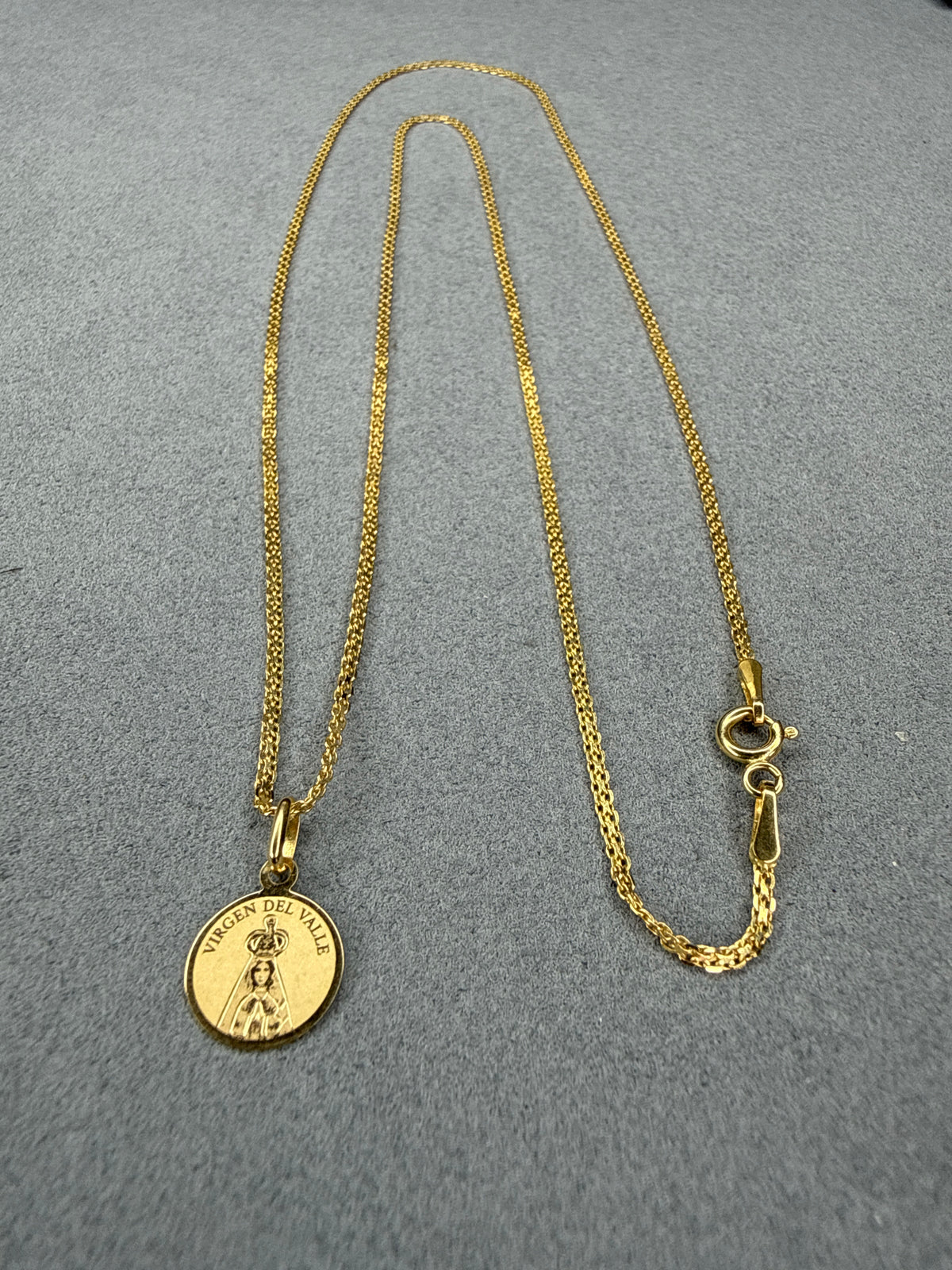 Dije Virgen del Valle Italiano especial 18k