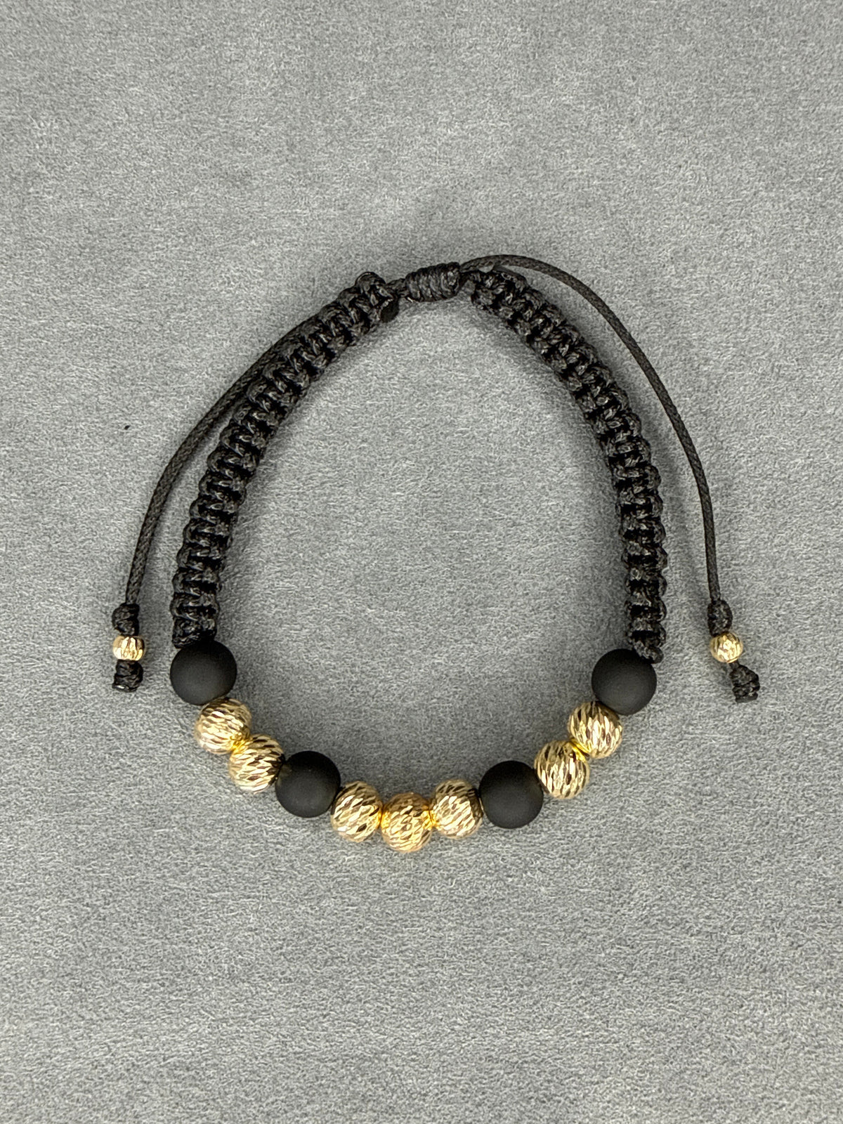 Pulsera de 6 balines diamantados Nacional 18k