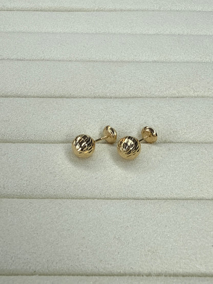 Topitos balín diamantado Nacional 18k