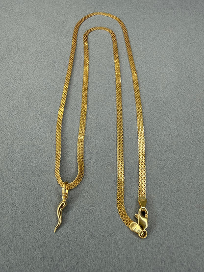 Dije chile dorado Italiano especial 18k