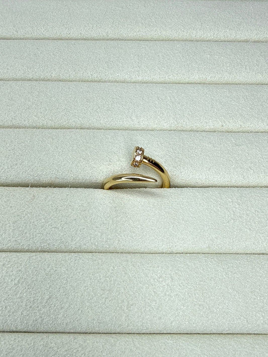 Anillo estilo clavo Cartier Talla 5 Nacional 18k