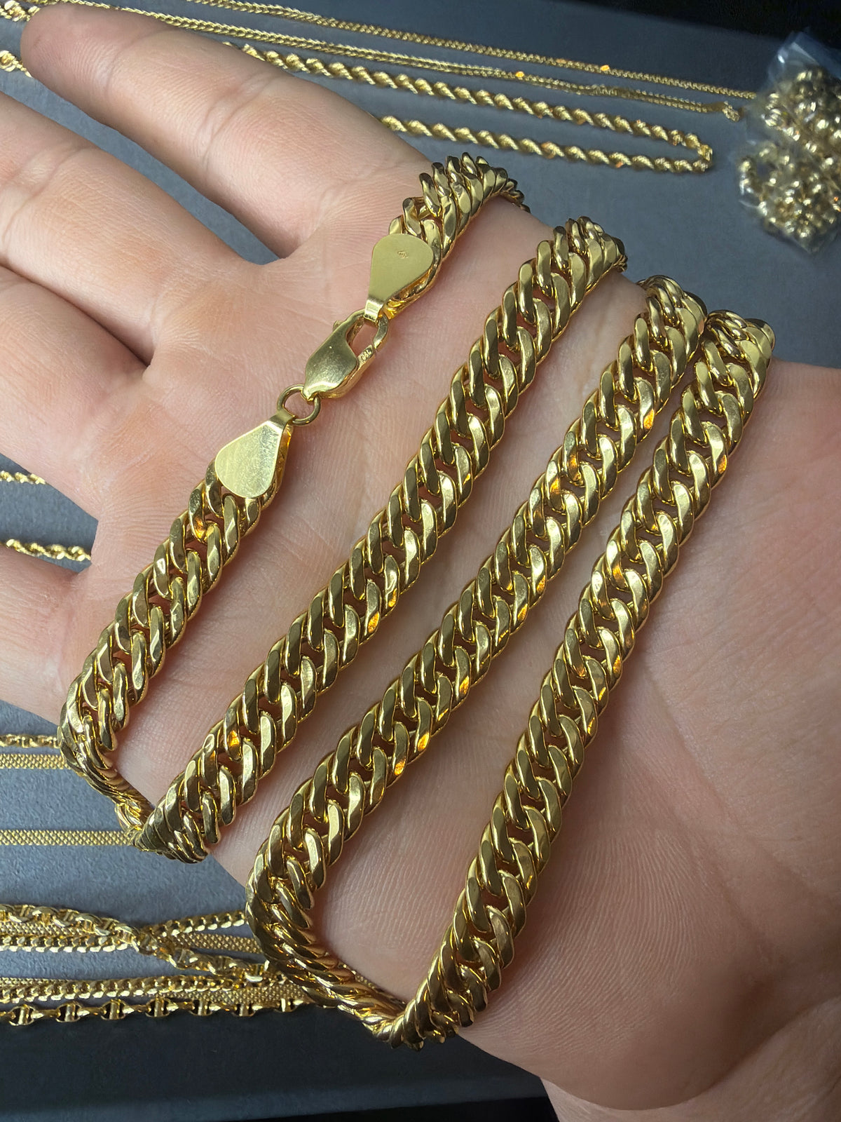 Cadena cubana de 60cm oro 18k italiano