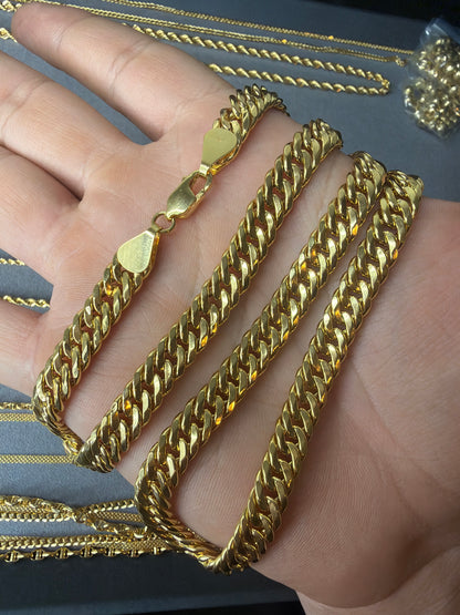 Cadena cubana de 60cm oro 18k italiano