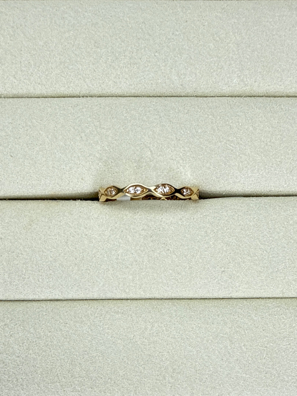 Anillo de circon Talla 7 Nacional 18k