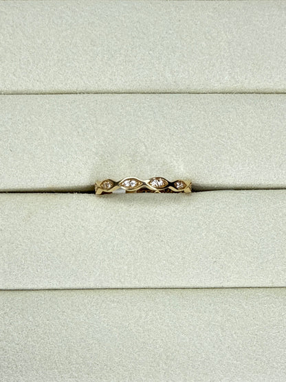 Anillo de circon Talla 7 Nacional 18k