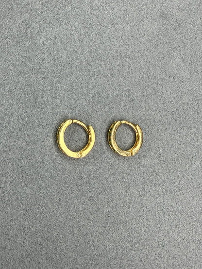Aretes de oro con circon verde Italiano 18k