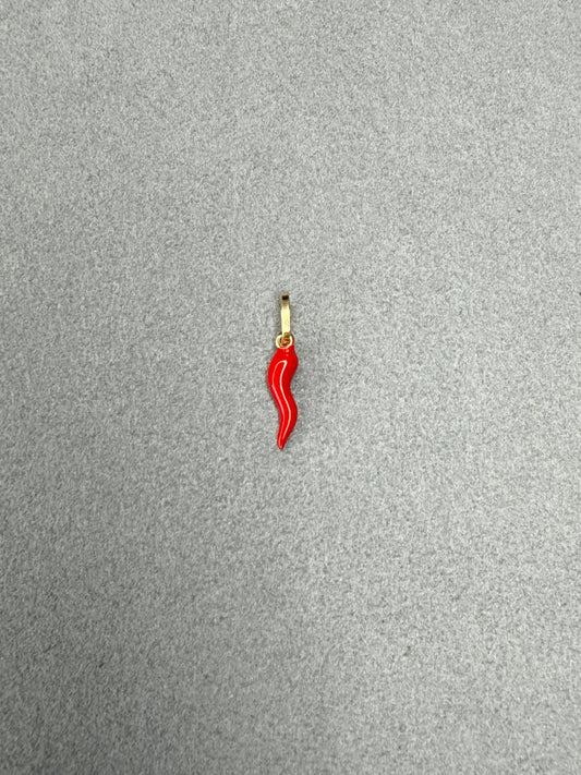 Dije chile rojo pequeño Italiano especial 18k