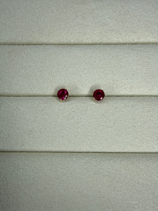 Topitos de rosquita con circon Nacional 18k