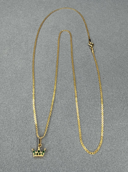 Corona de circon verde Italiano especial 18k