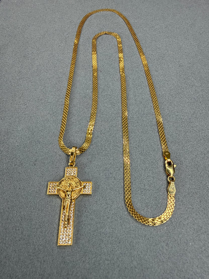 Cruz con Jesucristo Nacional especial 18k