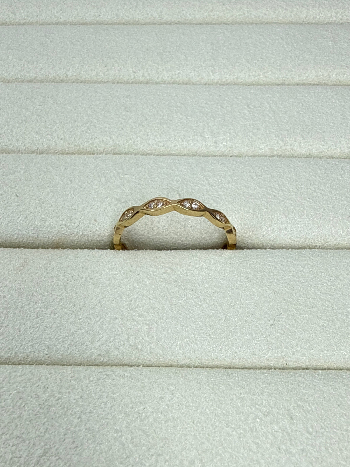 Anillo de circon Talla 7 Nacional 18k