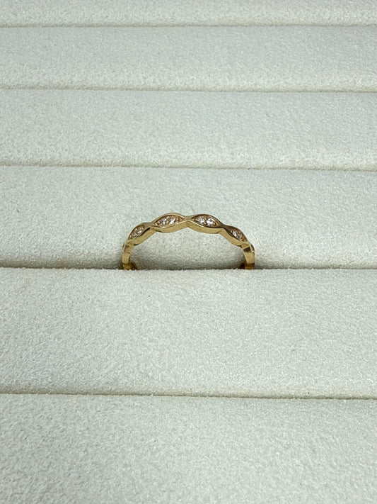 Anillo de circon Talla 7 Nacional 18k