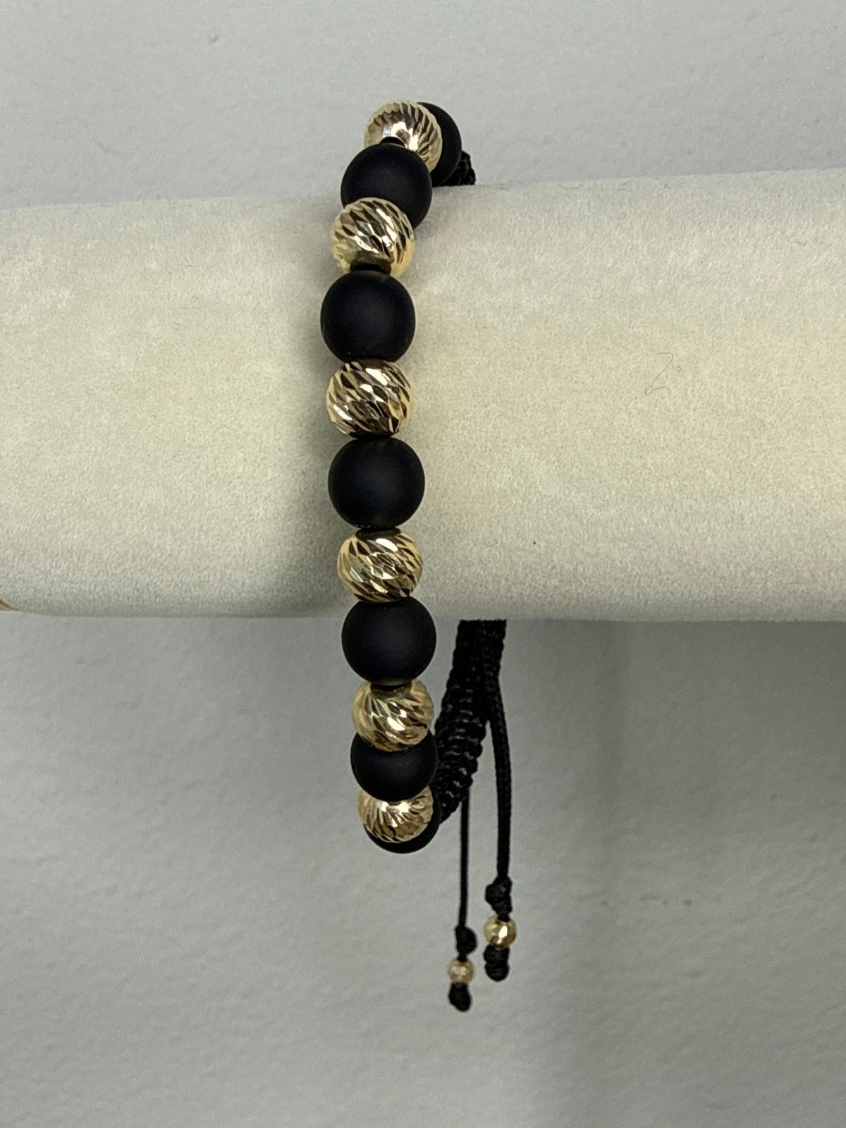 Pulsera de 6 balines diamantados Nacional 18k